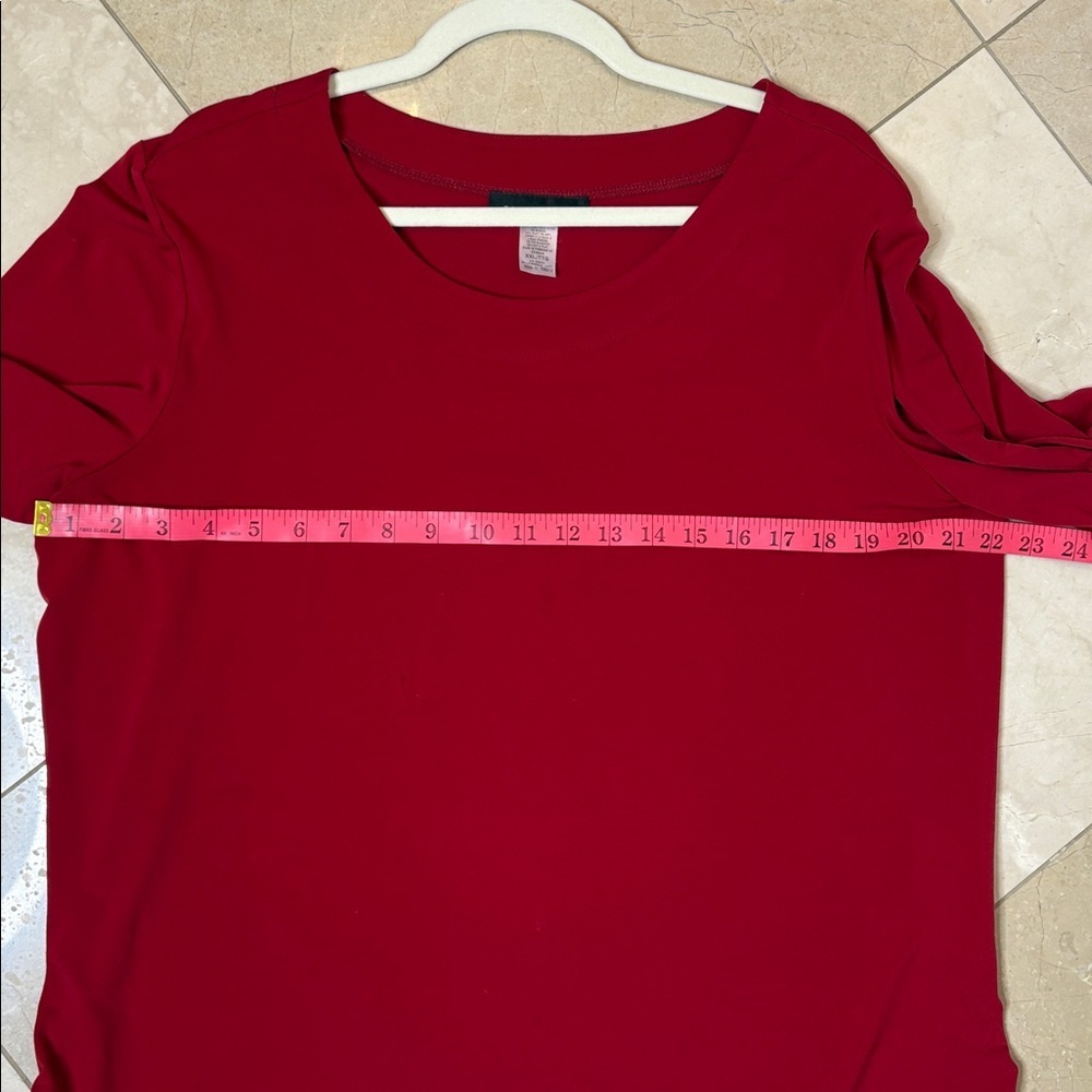 ⭐️ Soft Works Rich Red Long Sleeve Top- size XXL - Picture 7 of 10